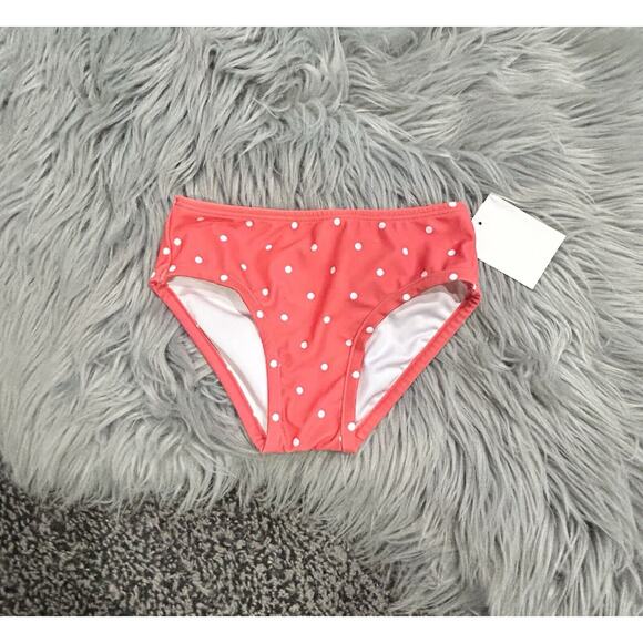Tucker + Tate Nordstrom‎ Girls Coral W/White Polka Dot Swim Suit Bottoms Size 3T - Picture 1 of 2